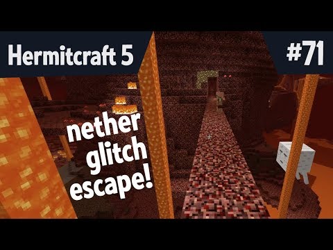 Nether glitch escape! — Hermitcraft 5 ep 71