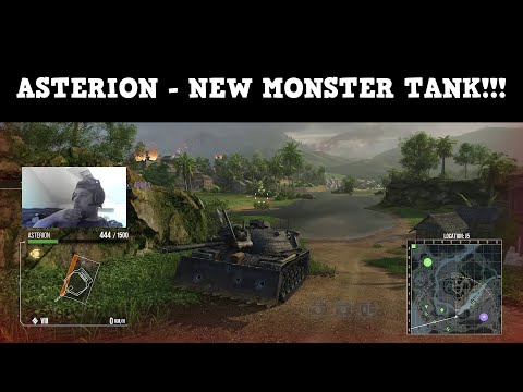 ASTERION "MONSTER TANK" Gameplay at "PEARL RIVER" map - WoT Console