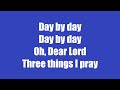 Day by Day - Godspell. Sing-a-long with lyrics video.