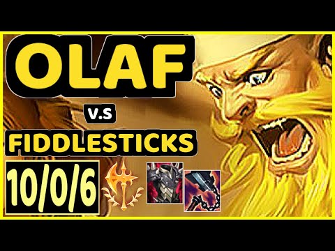 OLAF vs FIDDLESTICKS - 10/0/6 KDA JUNGLE GAMEPLAY - BR Ranked GRANDMASTER