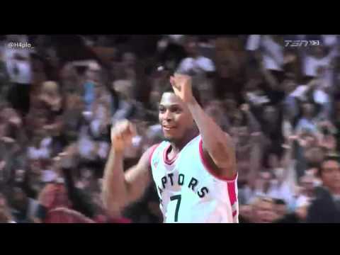 Toronto Raptors Kyle Lowry's half court shot Sends It To OT!!