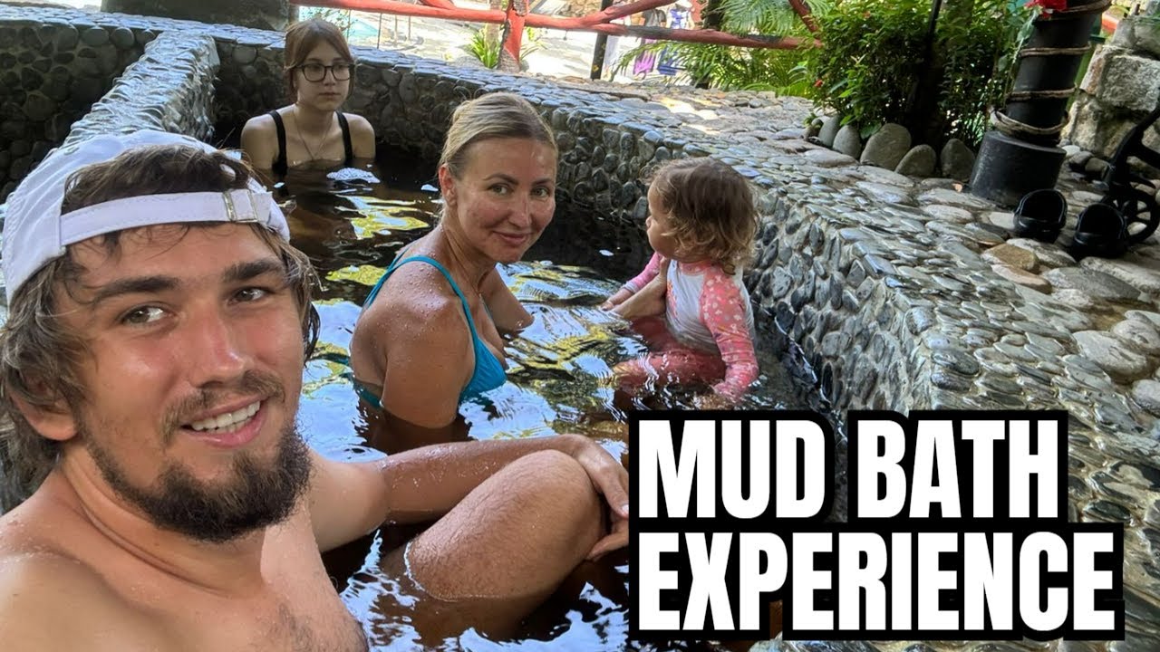 A family spends a day at 100 Egg Mud Bath Park.