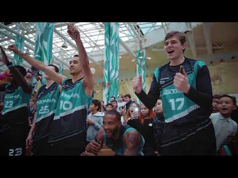 Astana fans meeting. Cycling vs Basketball