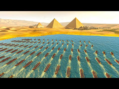 THE FALL of EGYPT (64K Men Land Battle & Siege) - Total War ROME 2 (Caesar vs Pharaoh)