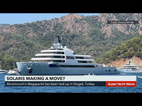 Abramovich's 'Dark' MegaYacht Solaris Spotted Leaving Port | SY Clips