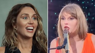 Miley Cyrus REACTS to Taylor Swift Performing &#39;Crazier&#39; at the Eras Tour