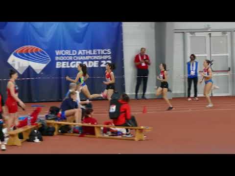 400 m Women Final 1. Nevin İNCE (TUR) 55.69  U20 Indoor Championships Belgrade 2022