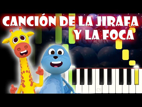 Canción de la Jirafa y la Foca | Piano Cover | Tutorial | Karaoke