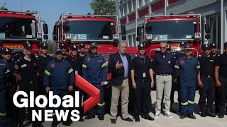 European firefighters arrive in Athens to help Greece with potential summer wildfires