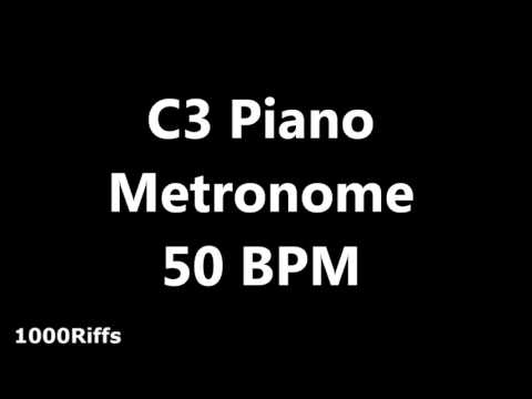 Piano Metronome C3 : 50 BPM : Beats Per Minute