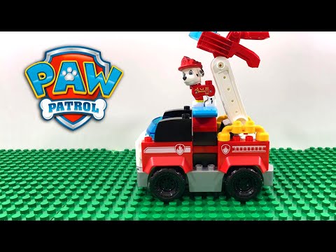 How To Build Mega Bloks Nickelodeon Paw Patrol Movie Marshall's City Fire Rescue