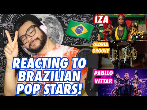 Reacting to Brazilian Pop Stars! Pabllo Vittar, Gloria Groove and IZA!!