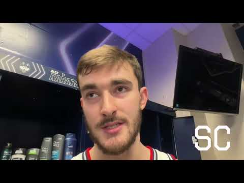 Alex Karaban: UConn men's basketball Final Four locker room postgame - 4/1/23
