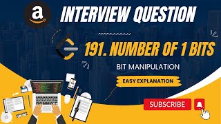 YouTube video '191. Number of 1 bits | Bit Manipulation | Amazon | Apple | Easy Explanation | Leetcode'