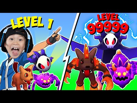 Evolving Monsters to MAX LEVEL in Monster Squad Rush! Part 2