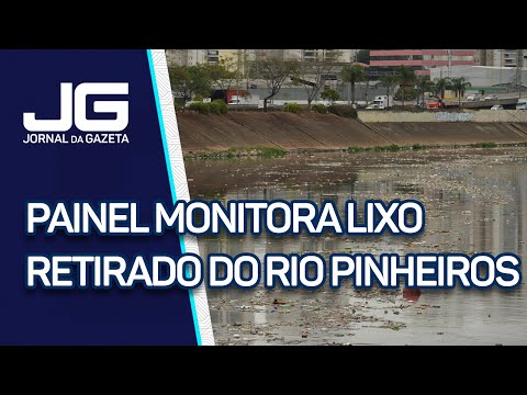 Um painel eletrônico para monitorar o lixo retirado do Rio Pinheiros