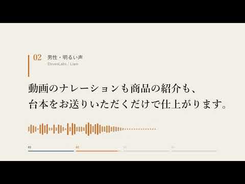 台本からAIナレーション音声を作ります イメージ1