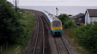 preview picture of video 'ATW Class 175 - Regional Train arrives at Ferryside, South Wales (HD)'