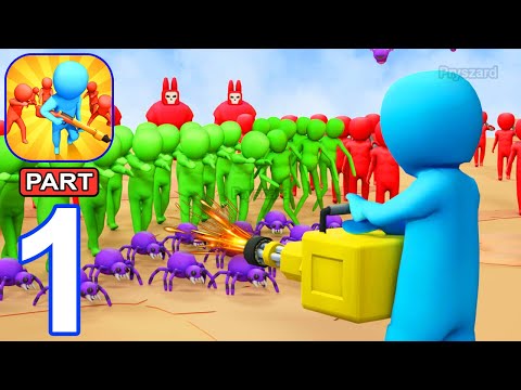 Stickman Defence: Zombie Games - iOS, Android Gameplay Walkthrough Part #1 Stickman Base Defense