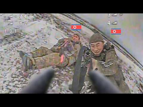Ukrainian FPV drones mercilessly wipe out North Korean soldiers one by one in a shocking attack