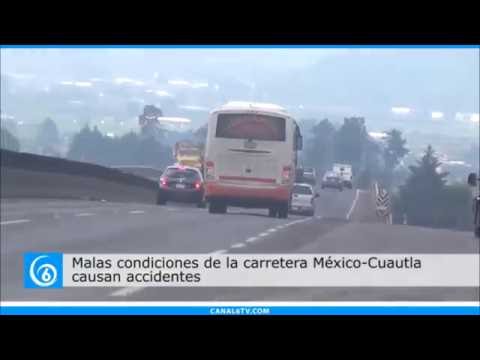 La carretera México-Cuautla, en malas condiciones por gran cantidad de baches