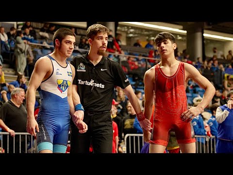 U20 Islam Turan (TUR) vs Ruslan Stamat (SWE) 63kg. Greco-roman men wrestling. B-cam-man