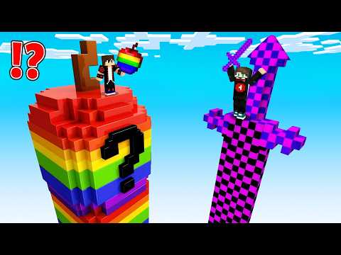 ماين كرافت : حـرب ابراج الحظ ولكن برج سيف الأيرور ضد برج تفاحة الرينبو !!؟ 🔥😱
