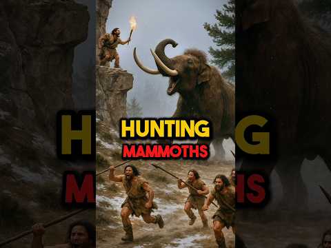 How did Prehistoric Humans Hunt MAMMOTHS 🐘🏔️ #mammoth