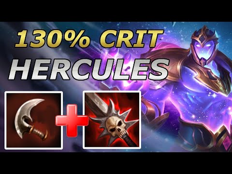 130% Crit Chance Hercules (A-Z Hercules) - Season 8 Ranked 1v1 Duel - SMITE