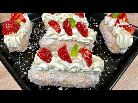 Strawberry mini cakes, no‑bake fraisier style