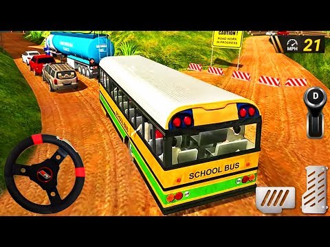 Offroad School Bus Driving Simulator 2019 3D - Android GamePlay