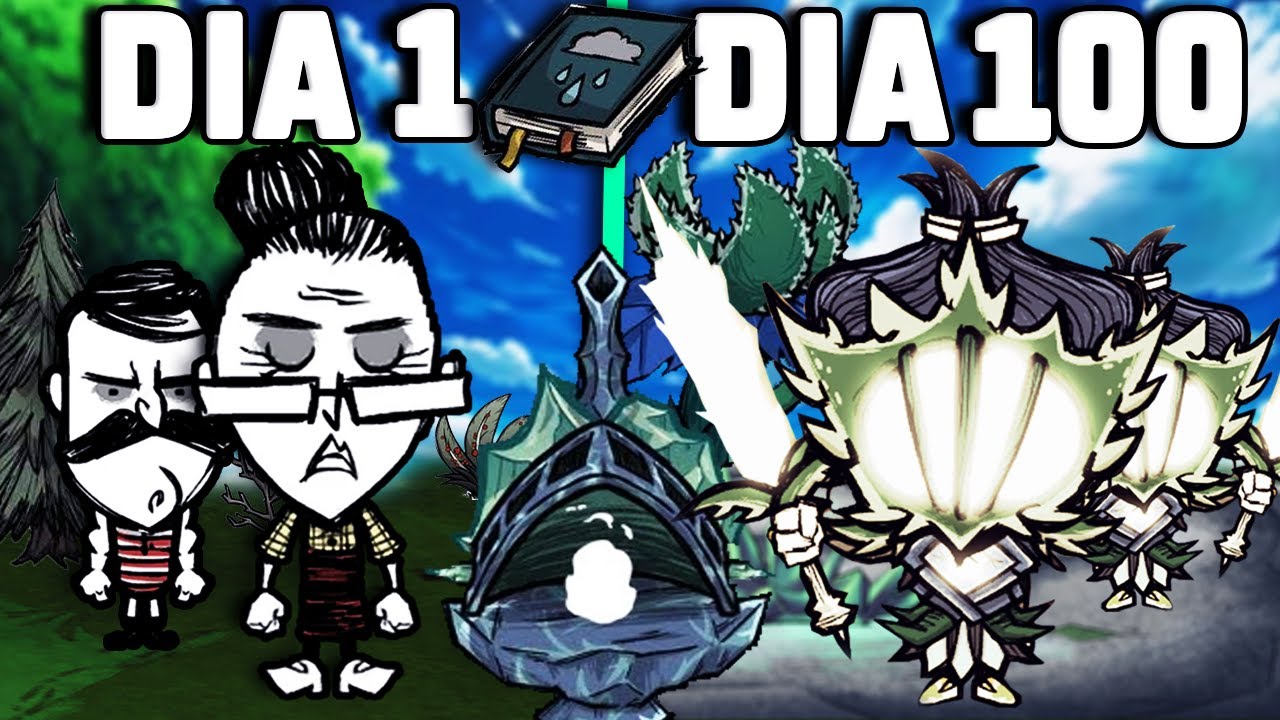 passei 100 dias na nova atualização do dont starve De (WICKERBOTTOM) em duo @Skyvitor
