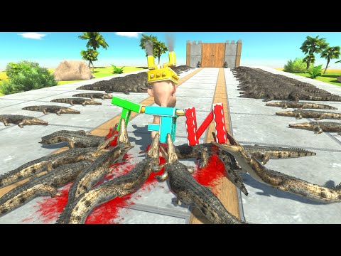 ARBS Units vs Dangerous Crocodile Road — Animal Revolt Battle Simulator