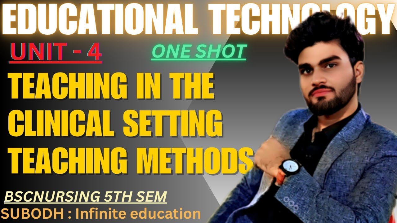 UNIT -4 TEACHING IN THE CLINICAL SETTING TEACHING METHOD ONE SHOT EDUCATIONAL TECHNOLOGY BSCNURSING