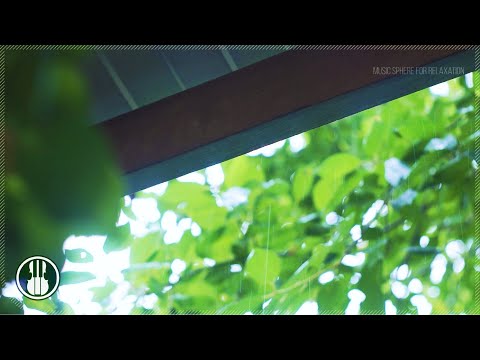 Entspannende Regengeräusche auf einem Metalldach zum Schlafen, Lernen und Lesen. Sommerregen.