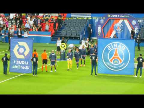 PSG / RC Strasbourg A 14.08.2021 : 4-2 (L1 J2) 4/6 : Entrée des 2 équipes