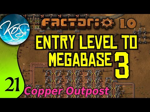 Factorio 1.0 Entry Level to Megabase 3, Ep 21: COPPER OUTPOST - Guide, Tutorial