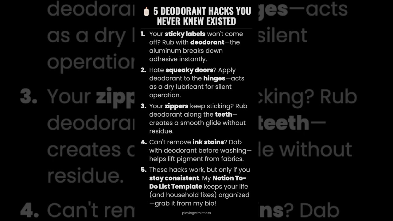 🧴 5 Deodorant Hacks You Never Knew Existed #ad (Verify Info)