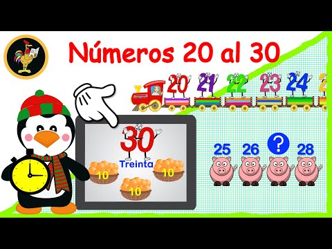 NÚMEROS 20 AL 30 🌀 APRENDE A CONTAR HASTA EL 30/CUENTA DE 10 EN 10 /VIDEOS EDUCATIVOS PARA NIÑOS