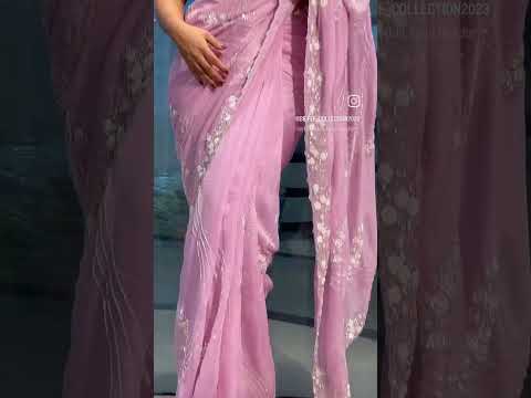 baby pink colour saree collection and party wear saree and hand work saree.