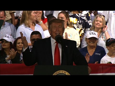 President Donald Trump, at a rally in Panama City, Florida on Wednesday night, mocked some of the candidates for the Democratic presidential nomination. His targets included Joe Biden, Senator Bernie Sanders and South Bend Mayor Pete Buttigieg. (May 9)