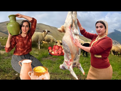 Epic Village Cooking: Traditional Feast with Stuffed Lamb & Homemade Delicacies