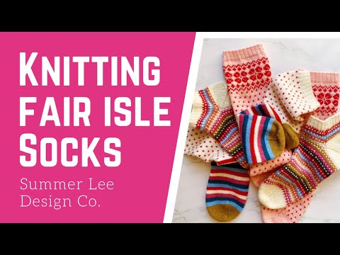 Wie man Socken mit Farbmuster strickt / Anleitung zum Stricken von Fair-Isle-Socken | Summer Lee ...