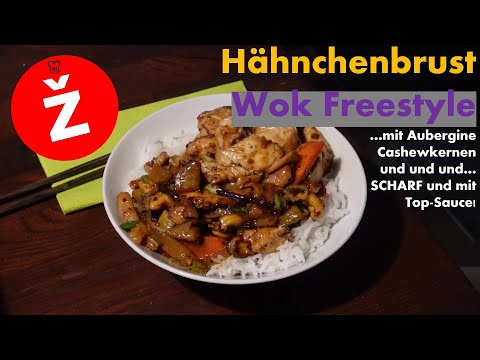 , title : 'Wok - Chicken Freestyle mit Aubergine, scharf und mit toller Sauce - roaring dragon'