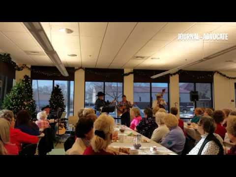 The Prairie Pickers provide entertainment at Sterling Public Library's Christmas Tea.