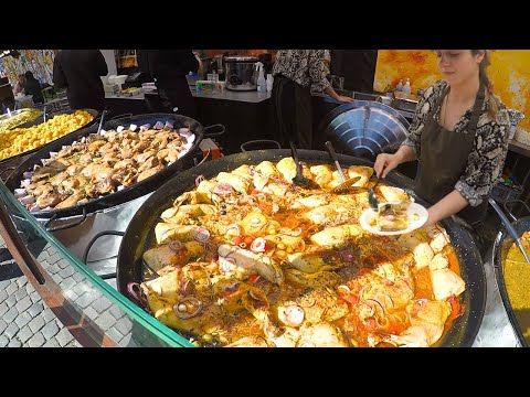Top of France Street Food. Raclette Melted Cheese, Bourguignon, Duck Confit & more Food