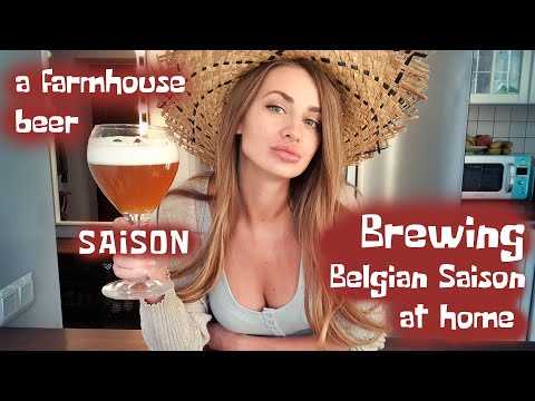 How to brew a Belgian Saison beer. A farmhouse beer recipe. Perfect home beer for hot summer.