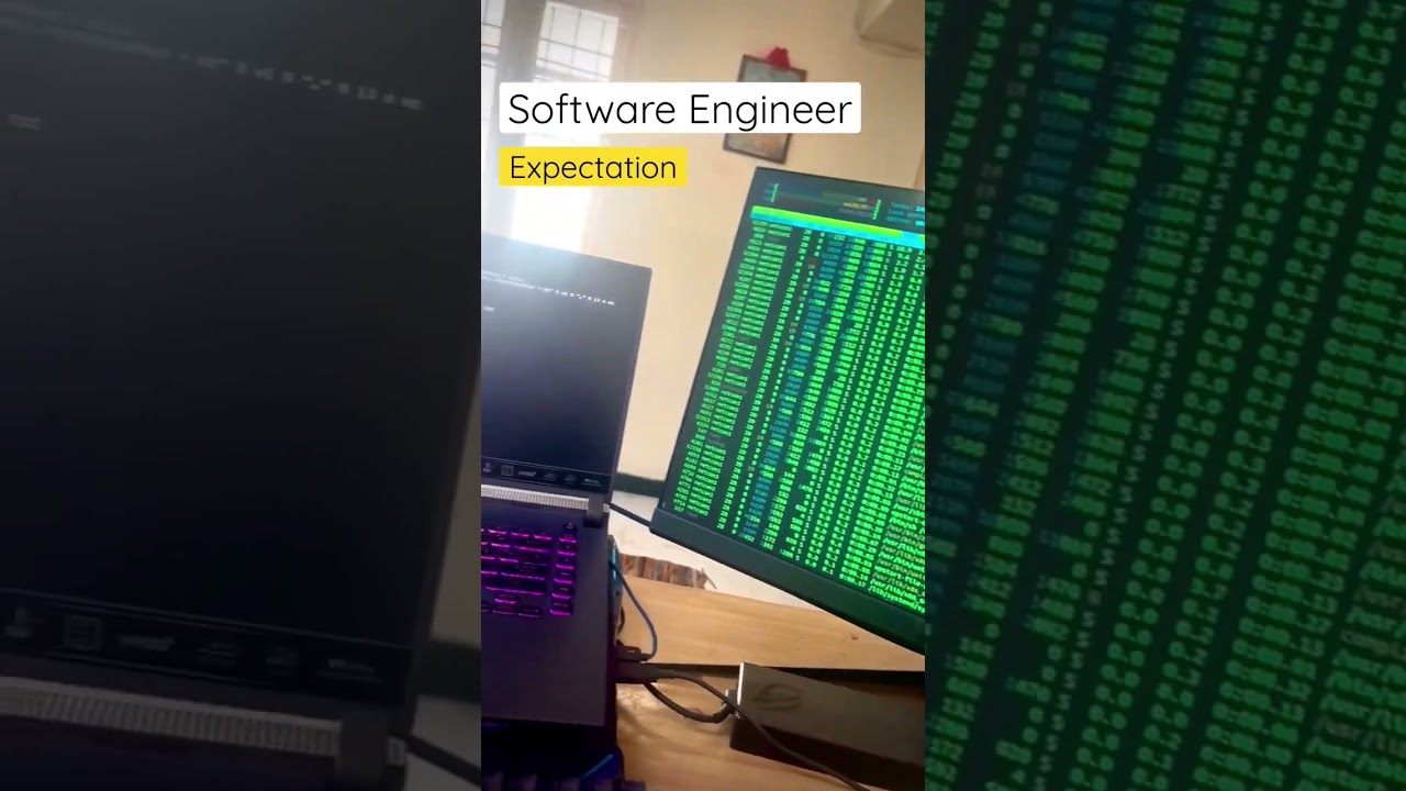 Software engineer expectation VS reality #softwareengineer #viralvideo #coderslife