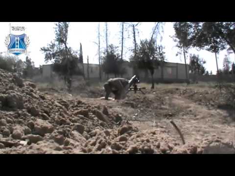 اسهداف مطار دير الزور العسكري بقذائف الهاون من قبل جبهة تحرير الفرات الإسلامية