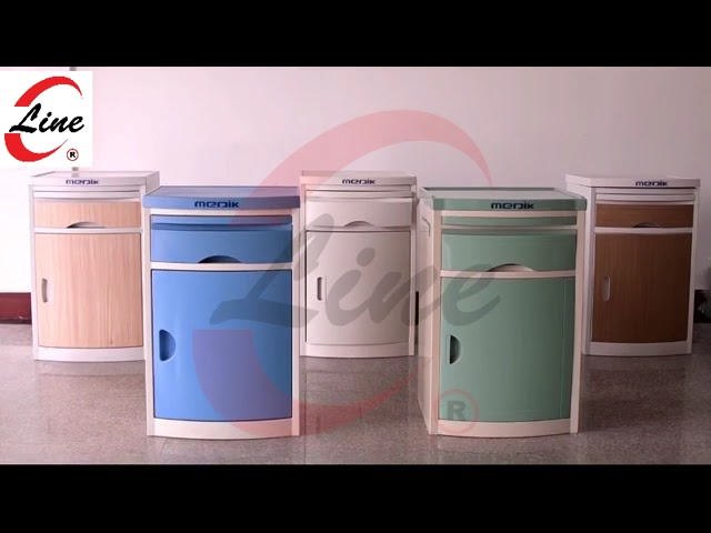 اشتر كومودينو سرير طبي Bedside Cabinet ABS White 4 Wheels